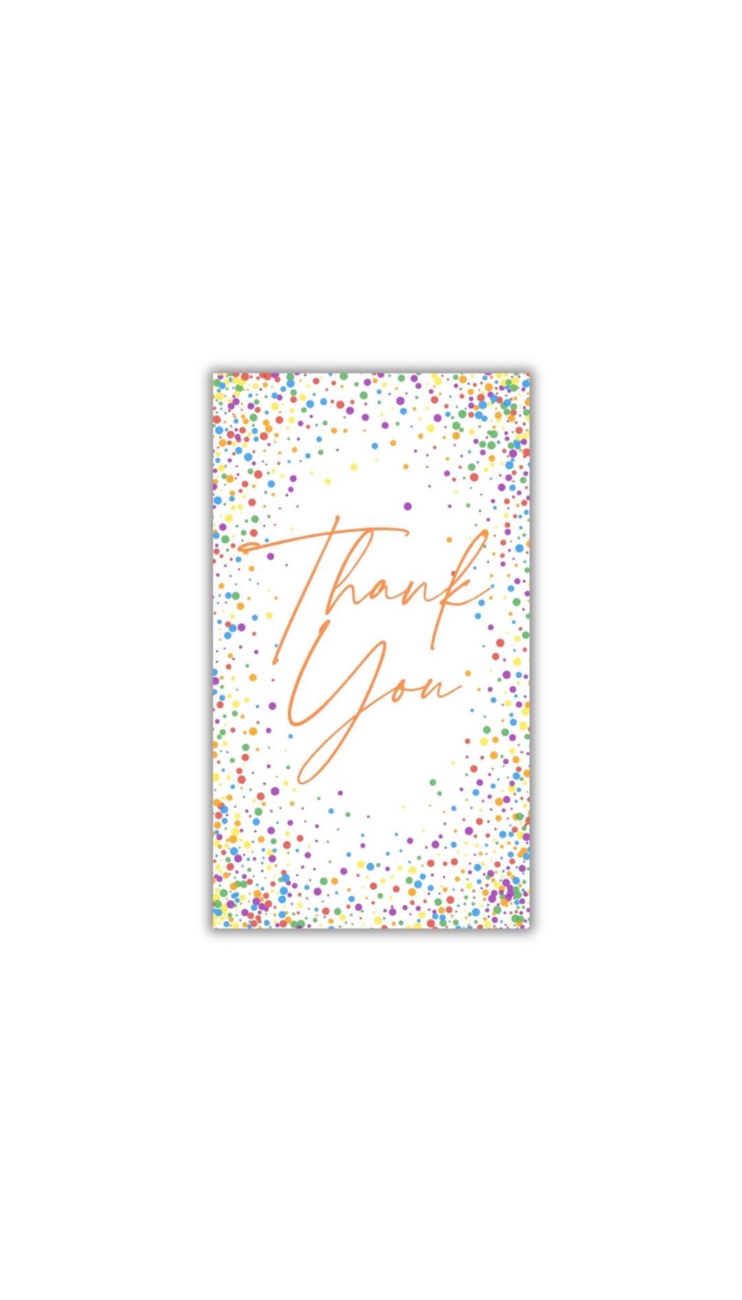 Confetti Thank You Gift Tags: Printable PDF Template - Etsy
