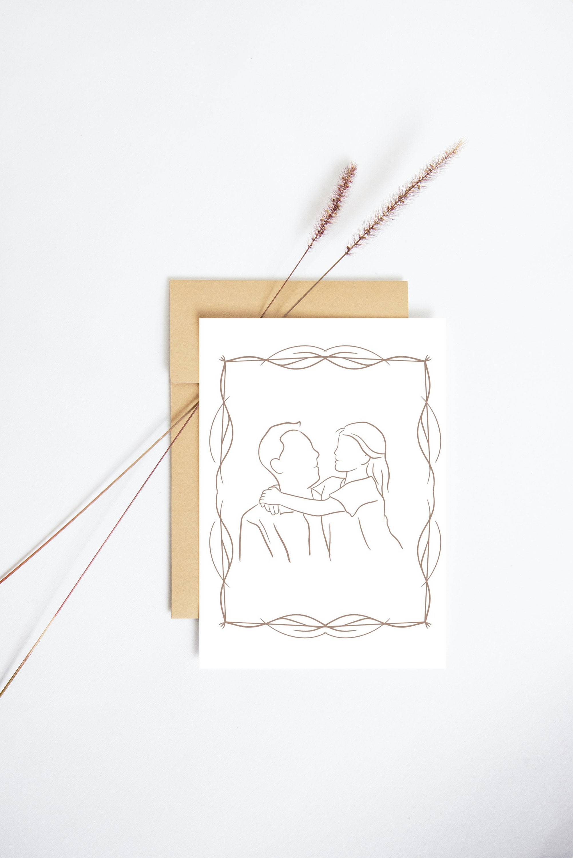 Fathers Day Greeting Card Printable, Father Holding Daughter, Happy ...