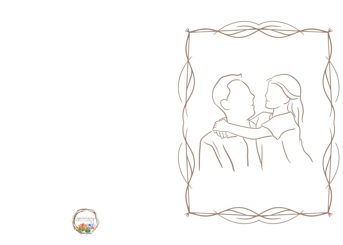 Fathers Day Greeting Card Printable, Father Holding Daughter, Happy ...
