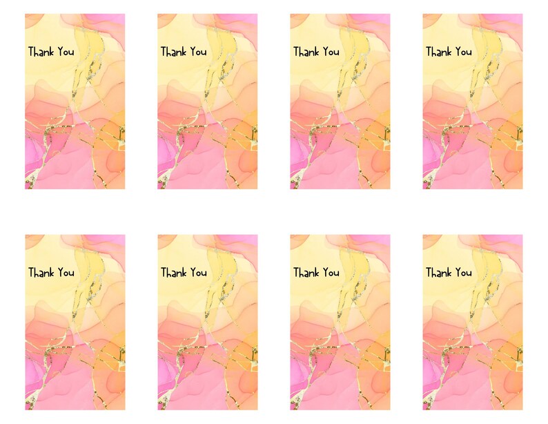 Thank You Gift Tag Printable PDF SVG Template Gift Tag for Etsy