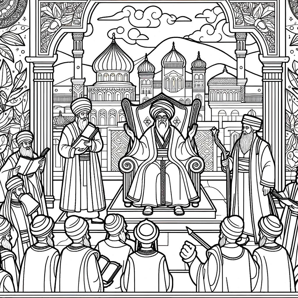 Haman's Plot Unveiled Purim Coloring Book 12 Pages, Instant Digital ...