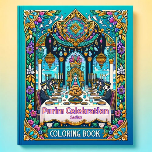 Haman's Plot Unveiled Purim Coloring Book 12 Pages, Instant Digital Download the Purim Story ...