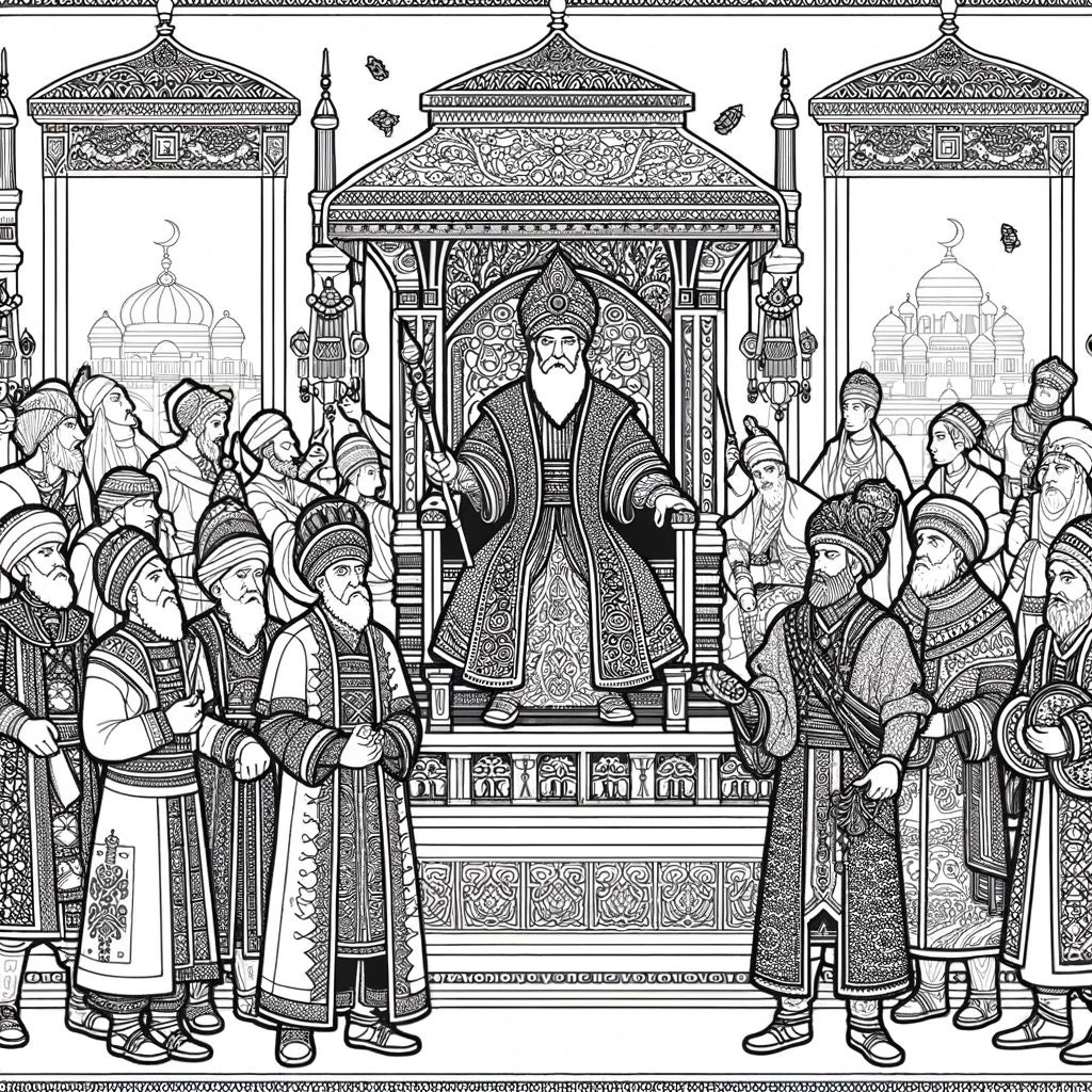 Haman's Plot Unveiled Purim Coloring Book 12 Pages, Instant Digital ...