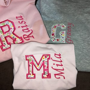 Letter and name sweatshirt or hoodie (adult)