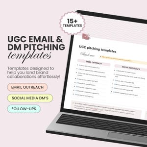 UGC pitching templates, UGC email and DM pitches, Follow-up and email templates for content creators, Brand outreach, Collaboration template