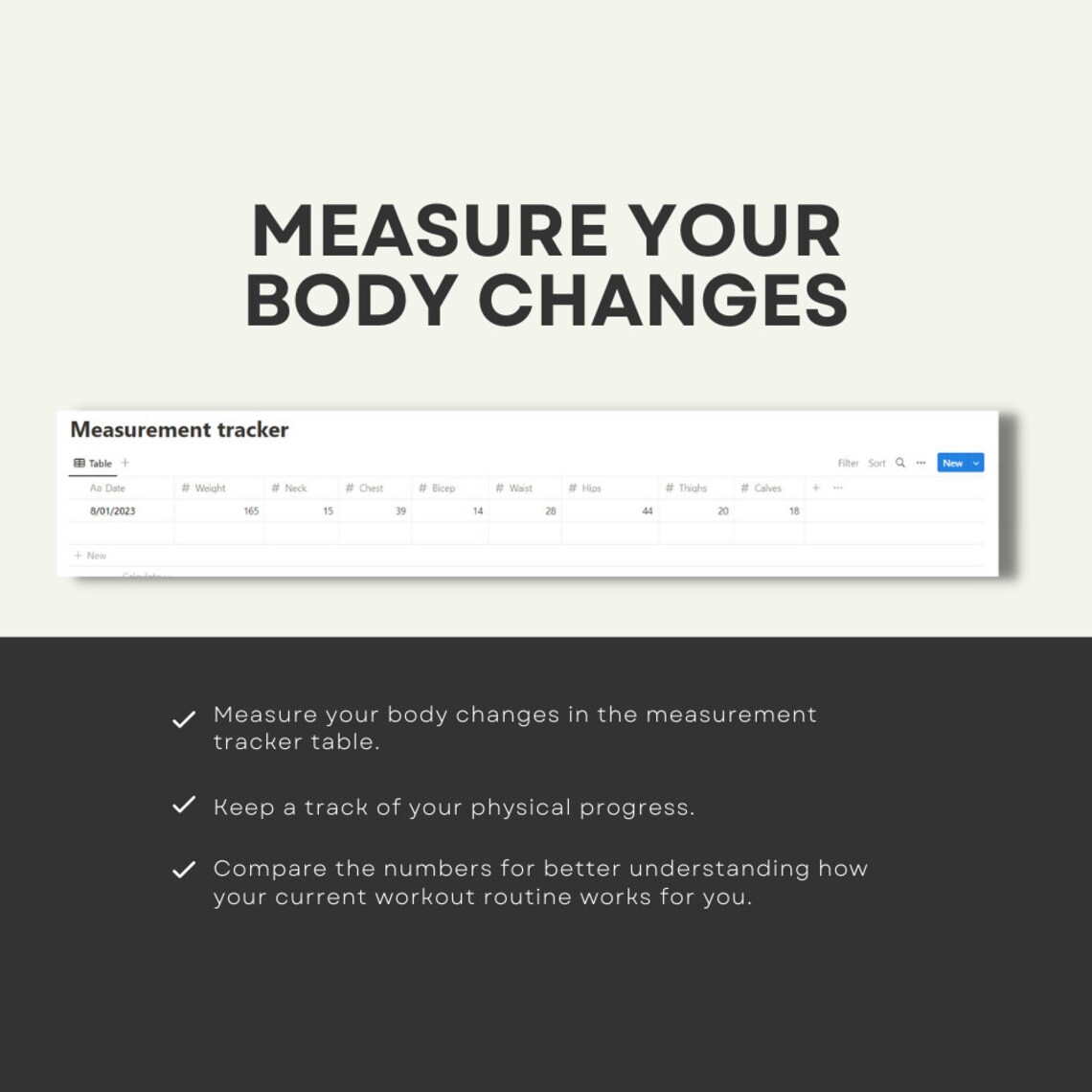 Notion Exercise Tracker Template, Notion Workout Planner, Notion