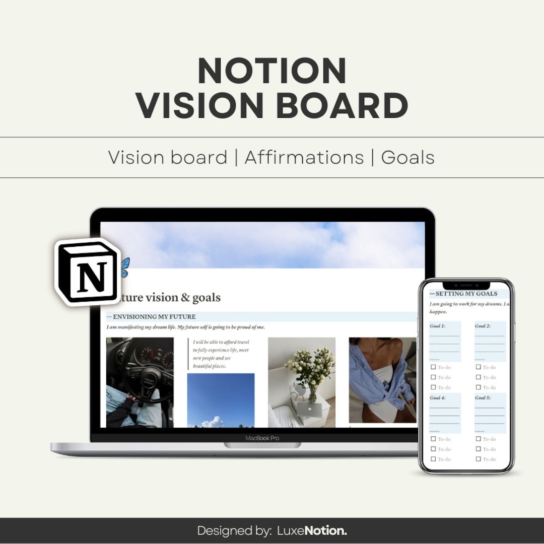Notion Vision Board Template Digital Vision Board Etsy Notion Vision Board Template Digital Vision Board Etsy