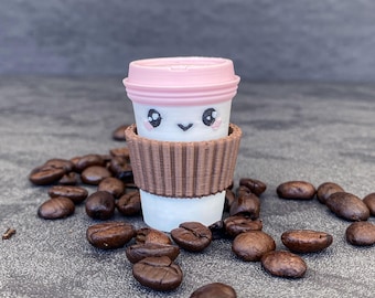 Cute Coffee Cup Clicker Fidget Toy | 3D Printed Desk Toy | Silent Sensory ADHD Relief