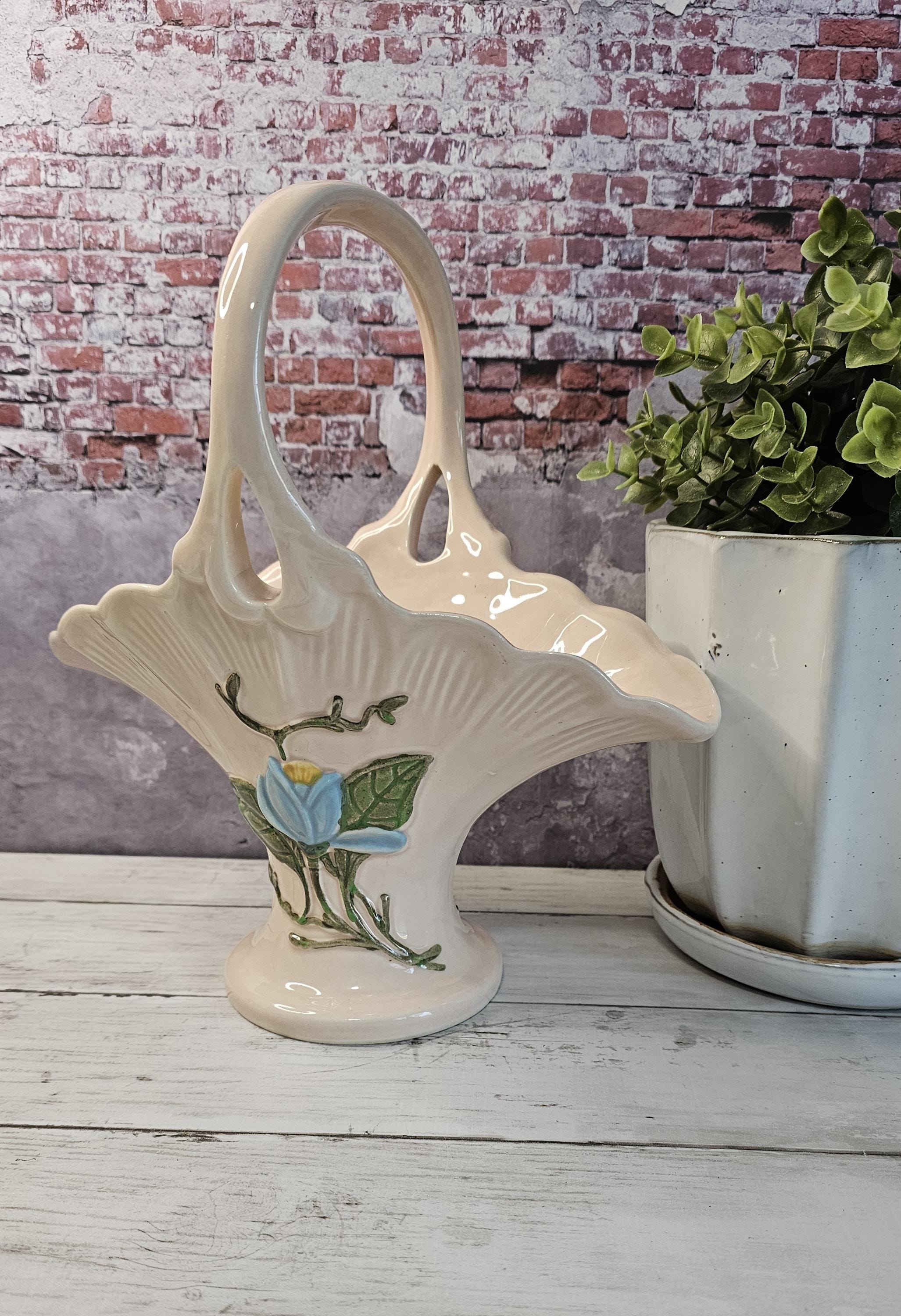 Pink Hull Pottery Basket - Etsy
