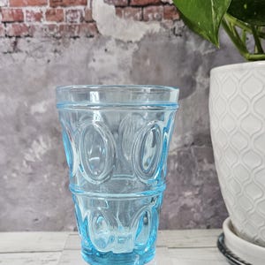 Vintage Blue Glass Juice Glass