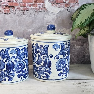 Set Of 2 Vintage Canisters From 1930's Made in Japan