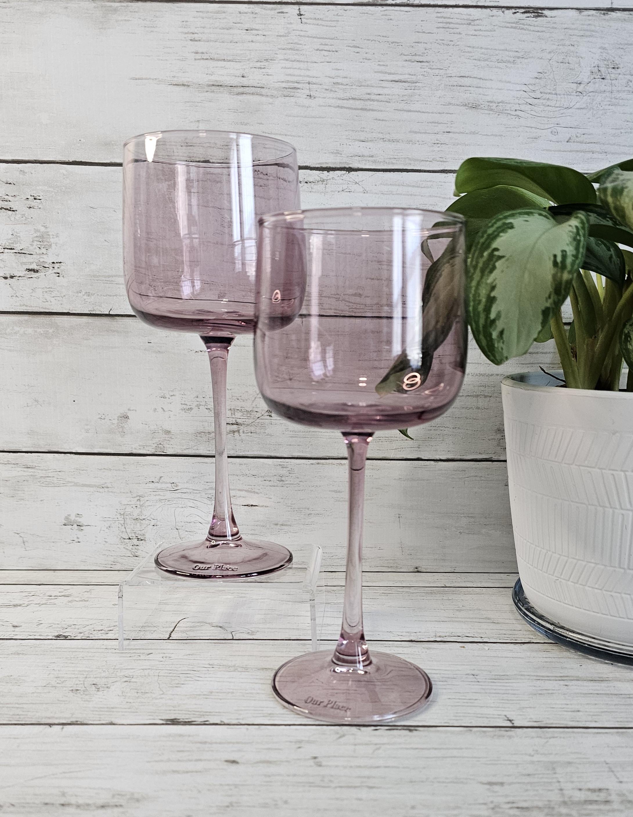 Amethyst Wine Glasses From Our Place, Set of 2 - Etsy