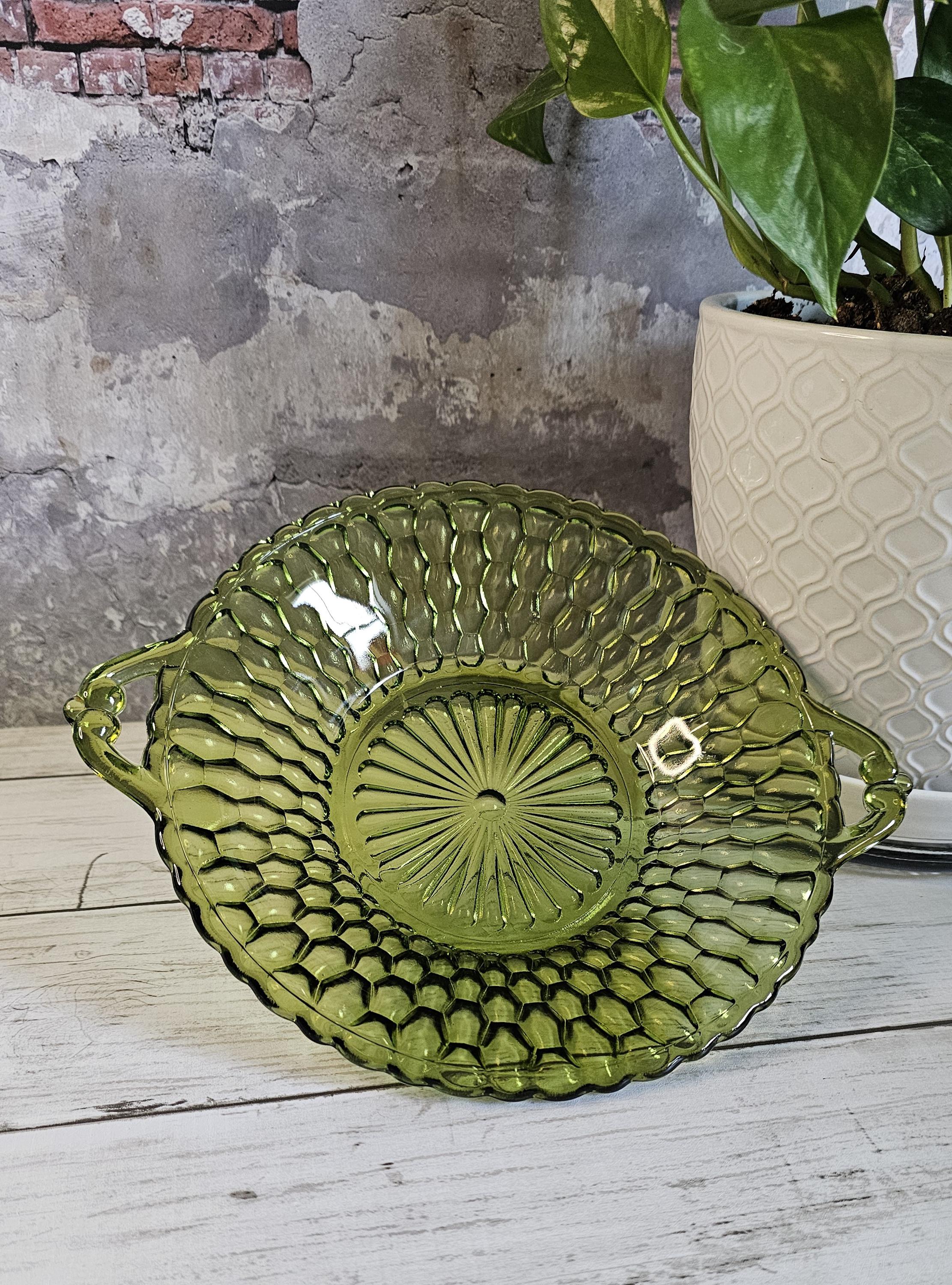 Image showcasing Vintage Green Glass Serving Dishes, Sold Separately - Etsy