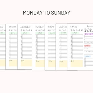 7 Day Planner Printable, Daily Planner, Daily to Do List for Work ...