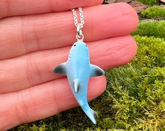 süßer Hai Anhänger Haianhänger Kette Hai Haikette, lustiges Geschenk Hailiebhaber Hai Haifan Haischmuck, lustiger origineller Tieranhänger