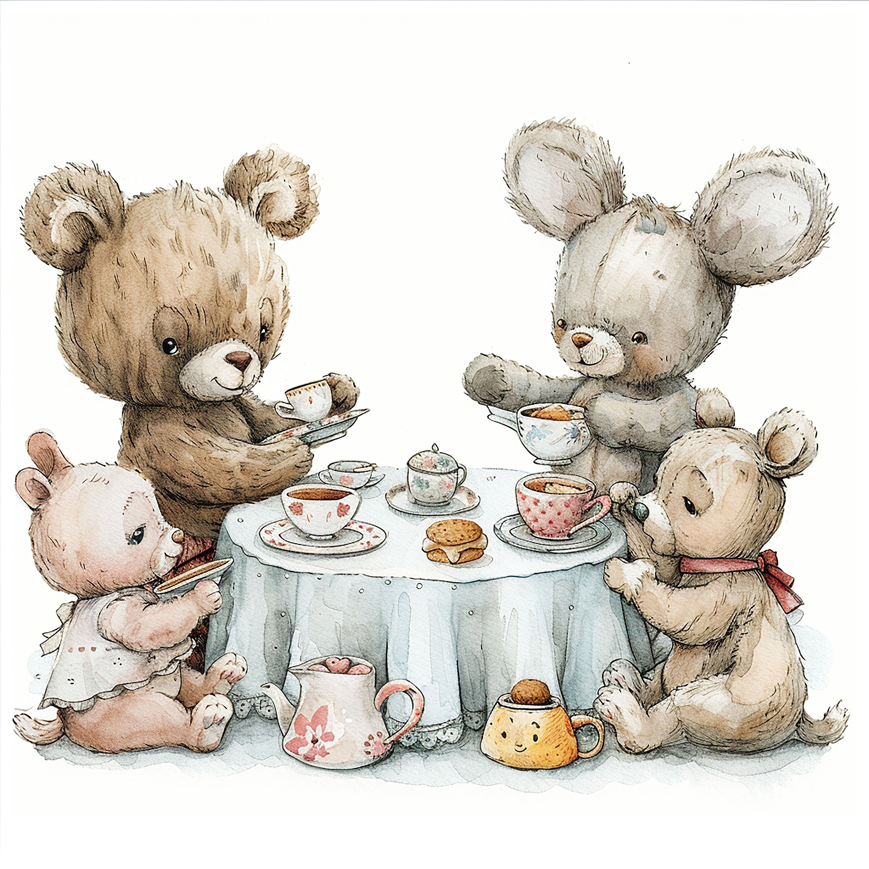 Stuffed Animals Water Color Painting | 15 High Quality JPG Clipart Pack ...