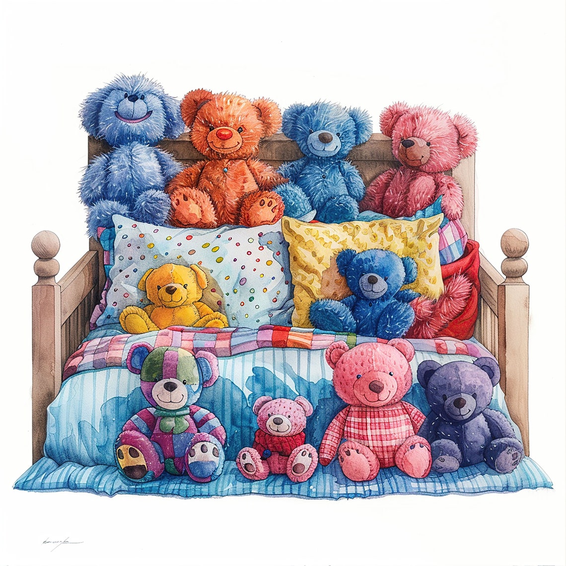 Stuffed Animals Water Color Painting | 15 High Quality JPG Clipart Pack ...