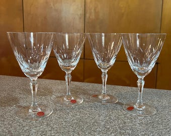 Vintage Crystal Noritake Sweet Home Wine Glasses Set of 4