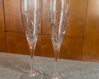 Waterford Crystal Marquis Flutes in Caelyn Pattern Set of 2
