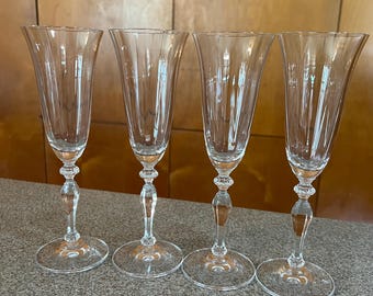 Mikasa Crystal Allegro Champagne Flutes Set of 4