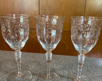Vintage Rock Sharpe Cherokee wine Glasses  Set of 2