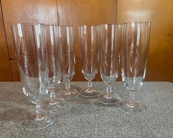 Villeroy and Boch Crystal Pilsner Glasses in Venezie Pattern Set of 6
