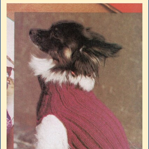 Vintage, Retro Knit Dog Sweater Pattern