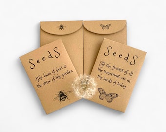 Digital Download BEE and BUTTERFLY  Seed Packet -  Printable Seed Packet - DIY Garden Seed Packet - Instant Download Seed Saver Envelope