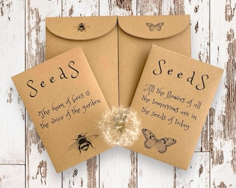 Bee & Butterfly Seed Packet Template: Printable DIY Garden Envelope (Digital Download)