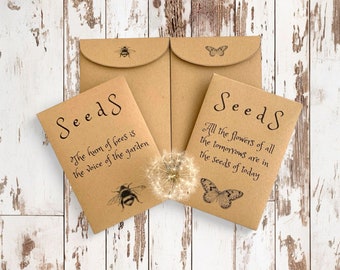 Digital Download BEE and BUTTERFLY  Seed Packet -  Printable Seed Packet - DIY Garden Seed Packet - Instant Download Seed Saver Envelope