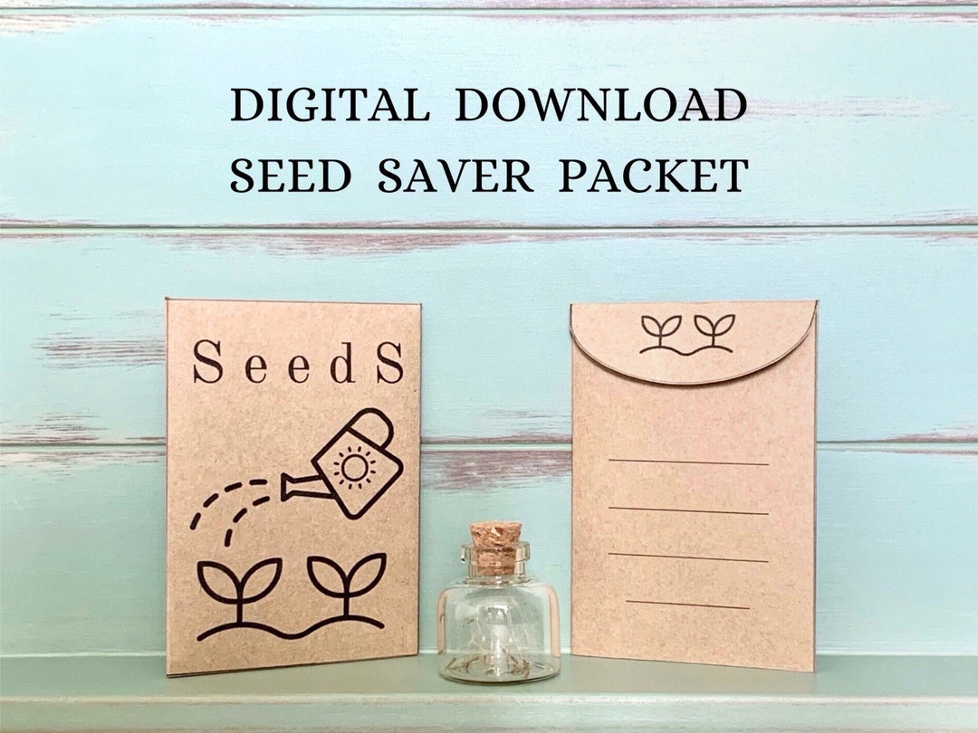Digital Download Seed Saver Packet PRINTABLE Seedlings With - Etsy
