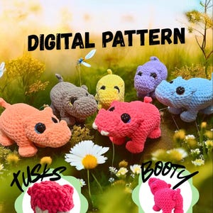 Amigurumi Hippo Crochet Pattern (PDF Pattern)