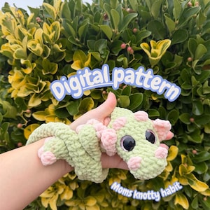 Schema amigurumi per drago schiaffeggiato all'uncinetto senza cuciture (PDF)