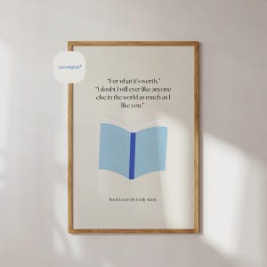 エミリー・ヘンリーの「Book Lovers」の引用、印刷、デジタルダウンロード、ウォールアート、Bookish