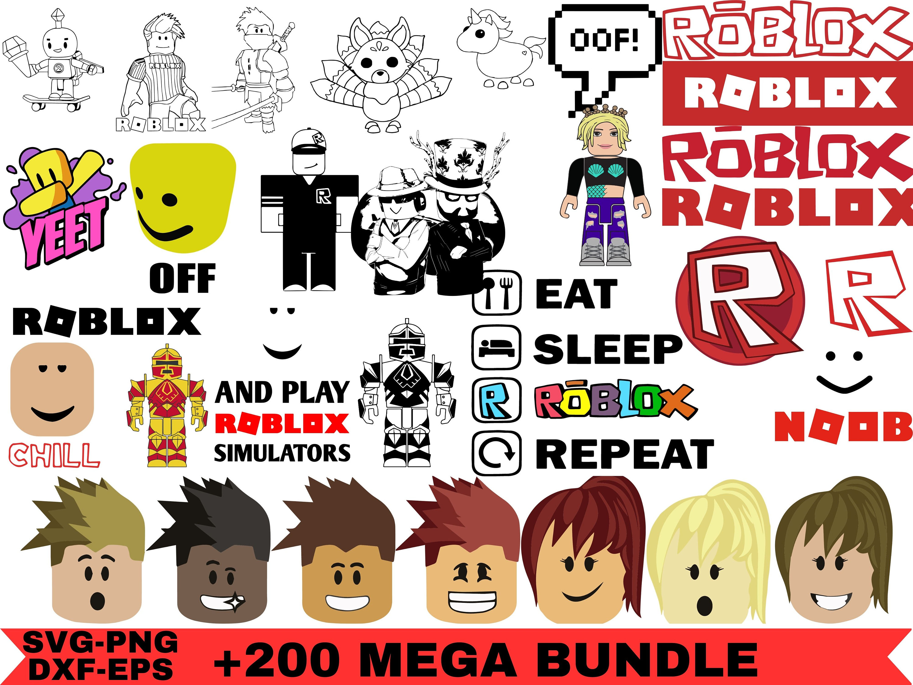 Roblox Face SVG, Roblox Face Decal, Roblox Man Face Transpar