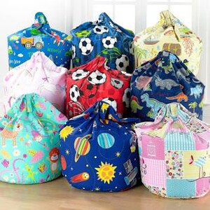 Kids Childs 100% Cotton Bean Bags Fully Filled Dinosaur, Unicorn ,Cars, Football, Jungle, Pirate ,space, patchwork, gaming playroom bedroom