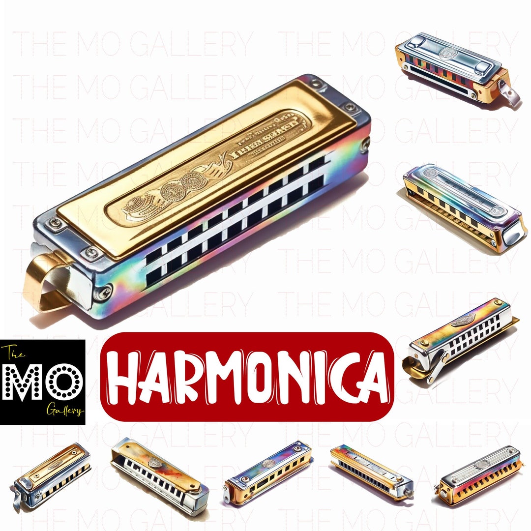 25 Harmonica Musical Instrument Watercolor Portraits Instant Etsy