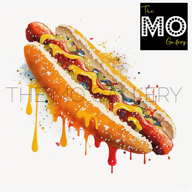 20 Sausage Sandwiches PNG Portraits Illustration Prints Card Etsy