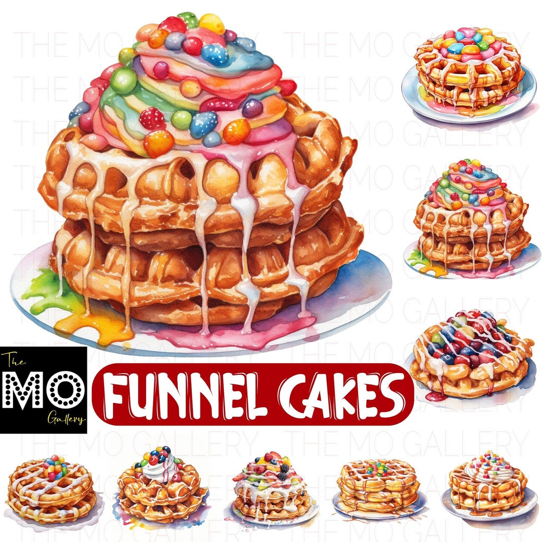 25 Funnel Cake Watercolor Portraits Instant Download PNG JPG Etsy