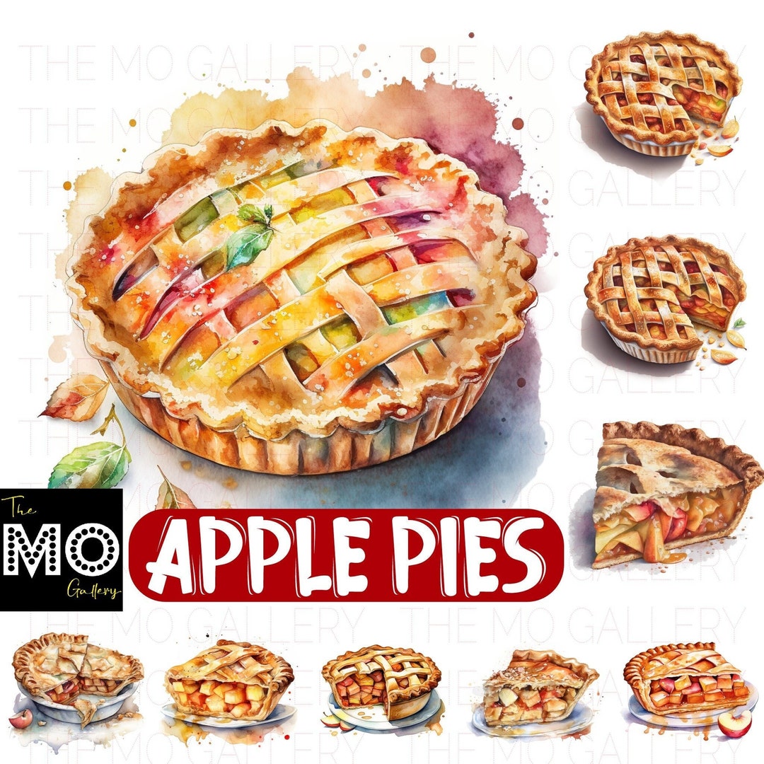 25 Apple Pie Watercolor Portraits Instant Download PNG JPG Etsy