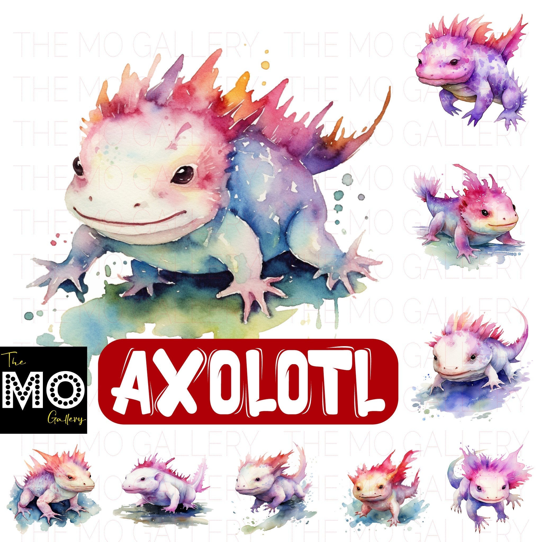 Printable “Himalayan Blue” Axolotl Planner Kit (Digital Download