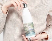 Floral Watercolor Water Bottle for Nature Lovers | Choose From 5 Styles | Pastel Colors | Insulated Sports Bottle | Gift-for-Her