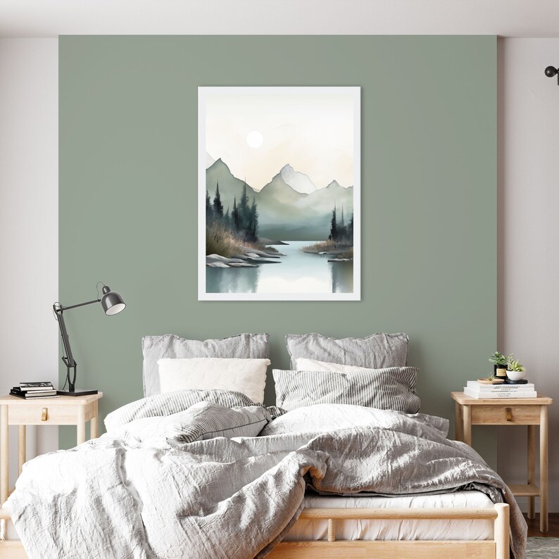 Ethereal Wilderness Landscape Watercolor Gallery Wall Set of Etsy
