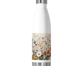 Whimsical Floral Watercolor Water Bottle for Nature Lovers | Choose From 4 Styles | Flower Bottle | Insulated Sports Bottle | Gift-for-Her