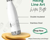 Double Insulated Water Bottle for Backpackers "Summit Sipper" | Great Gift for Backpackers & Active People | Features a Simple Hiking Design