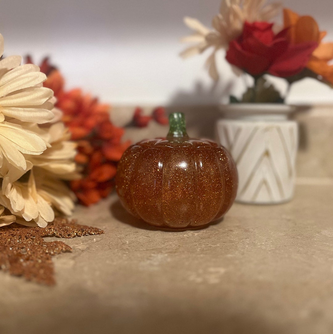Pumpkin LED Tea Light Jar Etsy