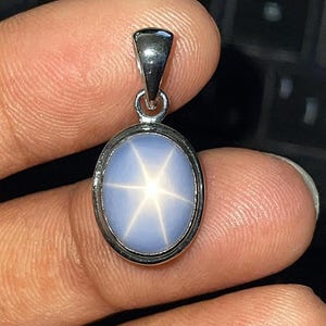 Star Sapphire Pendant: Sterling Silver Celestial Gemstone Necklace