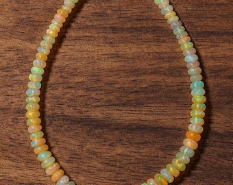 Ethiopian Welo Opal Bracelet: Sterling Silver Beaded Gemstone Jewelry