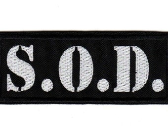 S.O.D. SOD Stormtroopers Of Death Sew-on Patch - American Thrash Metal Band Logo