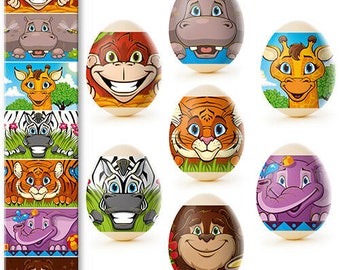 Pellicola termoretraibile - Pellicola per uova di Pasqua - Adesivo decorativo per maniche - Giungla